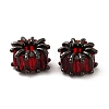 Rack Plating Black Brass Micro Pave Cubic Zirconia Beads KK-Q795-02C-B-1