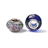 Rondelle Mixed Style Handmade Lampwork European Large Hole Beads LPDL-R007-2