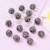 Round Grade A Rhinestone Clay Pave Beads RB-O027-02-5