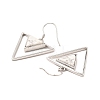 Natural Howlite Triangle Dangle Earrings EJEW-Z024-10A-P-2