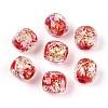 Handmade Foil Lampwork Beads Strands FOIL-T008-01D-2