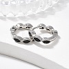 Brass Micro Pave Cubic Zirconia Huggie Hoop Earrings LS-EJEW-K083-34P-A-4