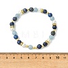 Natural Lapis Lazuli & Dyed Quartz & Non-magnetic Synthetic Hematite & Shell Pearl Beaded Bracelets for Women BJEW-JB13895-01-4