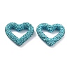 Heart Shape Polymer Clay Rhinestone Beads CLAY-NH0001-09A-12-1