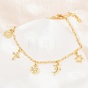 Brass Charm Bracelets BJEW-F545-01A-G-5