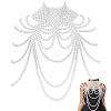 1Pc Imitation Pearl Round Beaded Multi-Layered Shoulder Body Chains for Women AJEW-GA0010-06-1