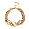 304 Stainless Steel Multi-strand Curb Chain Bracelets BJEW-F533-02E-G-4