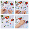 150Pcs 5 Colors Transparent Glass Beads GLAA-FH0001-80-3