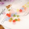 Mixed Color Frosted Transparent Acrylic Flower Beads X-M-PL554-2