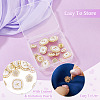 15Pcs 5 Styles 1-Hole Alloy Enamel Shank Buttons BUTT-TA0001-47A-5