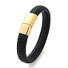 Braided Microfiber Leather Cord Bracelets for Women Men BJEW-D304-05G-02-2