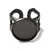 Hammered 304 Stainless Steel Cuff Ring Components SA-CBAC0DF-02E-EB-2