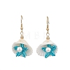 Shell Shape 304 Stainless Steel Dangle Earrings EJEW-MZ00376-3