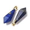 Dyed Natural Lapis Lazuli Beaded European Dangle Charms GG-CBA9389-03K-3