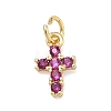 Brass Micro Pave Cubic Zirconia Pendants KK-A293-20G-01-1