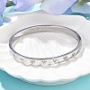 304 Stainless Steel Rhinestone Bangles for Women BJEW-Z092-15P-2