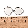 304 Stainless Steel Pendant Cabochon Settings STAS-D379-09B-P-3