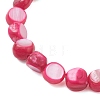 Dyed Natural Freshwater Shell Beads Stretch Bracelets BJEW-JB13397-5
