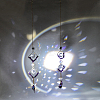 2Pcs 2 Style Teardrop K9 Glass & Natural Amethyst Chip Pendant Decorations HJEW-GO0001-04-7