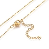 Brass Micro Pave Clear Cubic Zirconia Pendant Necklaces NJEW-L146-30G-4