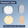 60Pcs 2 Colors Stainless Steel Pendants STAS-CY0001-11-2