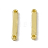 Rack Plating Brass Letter Connector Charms KK-C007-38G-I-2