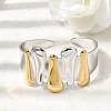 Hammered 304 Stainless Steel Cuff Bangles for Women BJEW-Z177-01GP-03-1