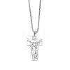 201 Stainless Steel Pendant Necklaces for Man NJEW-Q336-03D-P-1