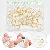 24Pcs 2 Colors Rack Plating Brass Ice Pick Pinch Bails KK-UN0002-55-4