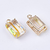 Transparent Glass Pendants X-GLAA-T007-20E-2