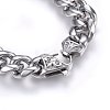 Tarnish Resistant 304 Stainless Steel Curb Chains Bracelets BJEW-E346-30P-3