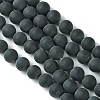 Grade A Natural Black Agate Beads Strands G447-5-4