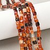 Natural Dragon Veins Agate(Dyed & Heated) Beads Strands G-G177-E12-03-5