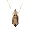 Natural Smoky Quartz Perfume Bottle Pendant Necklace PW-WG2A891-01-1