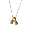 Brass Chunky Initial Pendant Necklaces WG97A63-01-2