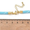 Ployester Core-Wrapped Round Cord Necklace Making KK-CBACFA2-03G-22-3