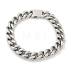 Non-Tarnish 201 Stainless Steel Cuban Link Chain Bracelets for Women and Men BJEW-F473-01P-03-1