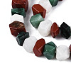 Natural Fuchsite & Red Jasper & Rainbow Moonstone Beads Strands G-T144-16A-01-3