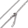 304 Stainless Steel Rolo Chain Necklace for Men Women NJEW-K245-022A-2
