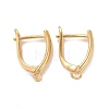 Rack Plating Eco-friendly Brass Hoop Earring Findings with Latch Back Closure KK-D075-15G-RS-1