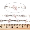 Handmade Dyed Natural Quartz Crystal and ABS Imitation Pearl Beaded Chains CHS-P019-07G-B-2