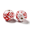 Halloween Theme Printed Natural Wooden Beads WOOD-L020-C01-3