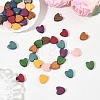 45Pcs 9 Colors Painted Natural Wood Beads WOOD-YW0002-03-4