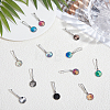 12Pcs 12 Colors Mermaid Scale Alloy Resin Zipper Pulls Charms FIND-CY0002-30-3