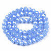 Electroplate Glass Beads Strands X-EGLA-A034-J8mm-A02-3