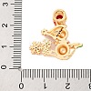 Christmas Theme Brass Micro Pave Cubic Zirconia Pendants KK-C076-27G-05-3