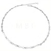 304 Stainless Steel Dog Bone Link Chain Necklaces for Women WGFA9DF-02-1