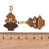 Natural Tiger Eye Pendants G-P628-04G-02-3