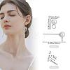 304 Stainless Steel Ball Post Stud Earring Findings STAS-BBC0004-75A-2