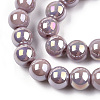 Electroplate Opaque Glass Beads Strands GLAA-T032-P10mm-AB07-3